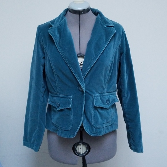 Mixit Jackets & Blazers - Petite Blazer Turquoise Velvet Size Large Petite